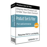 Product Sort & Filter for osCommerce