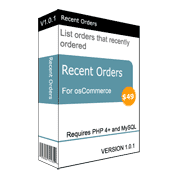 Recent Orders Module for osCommerce